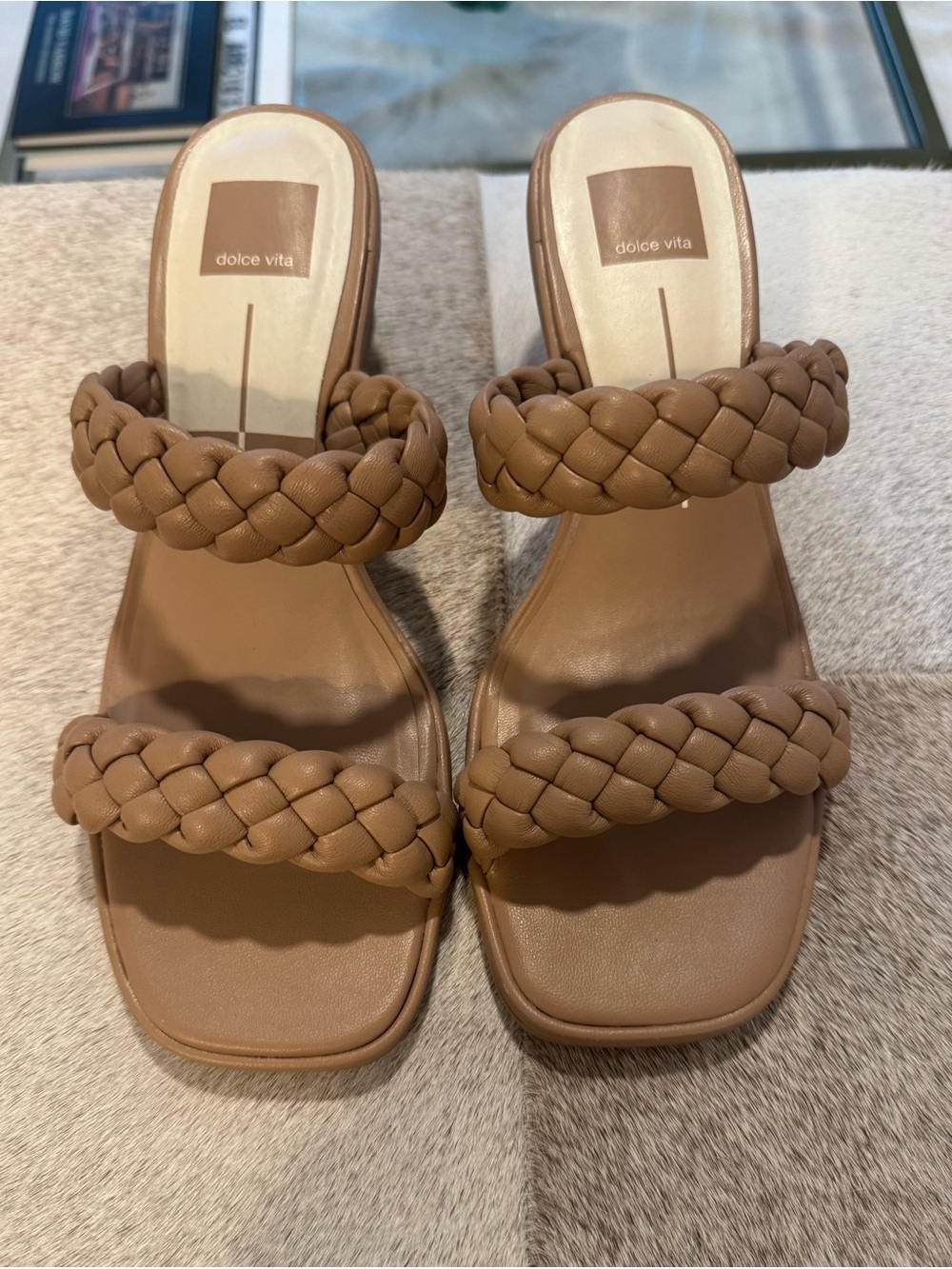 Dolce Vita Ronin Braided Slide Sandals in Tan